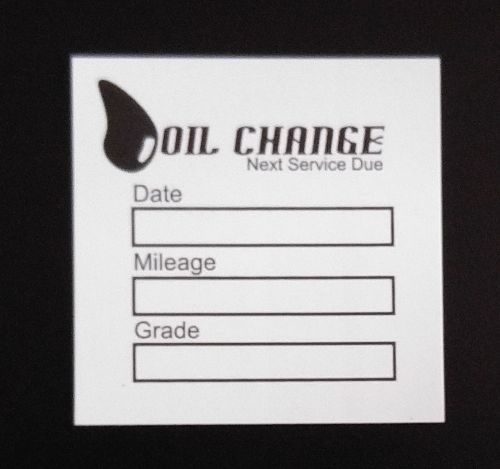 oil change sticker clings