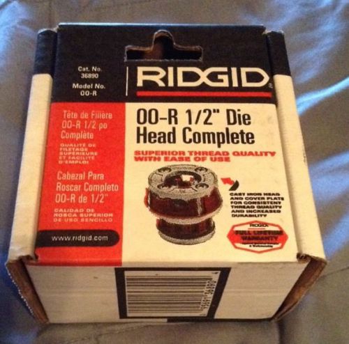 Ridgid 36890 1/2&#034; Die Head Complete 00-R BRAND NEW SEALED MADE IN THE USA!!