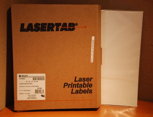 NEW BRADY B-747  LAT-28-747-25-SH Polyester Laser Labels  Matte 25 Pack  (AA1)