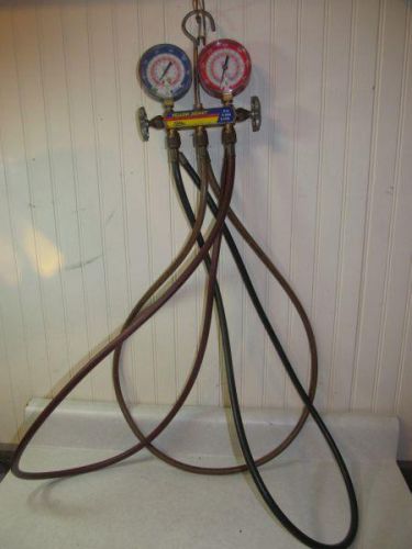 Ritchie Yellow Jacket Test &amp; Charging Manifold R22 R404A R410A Large 3&#034; Guages