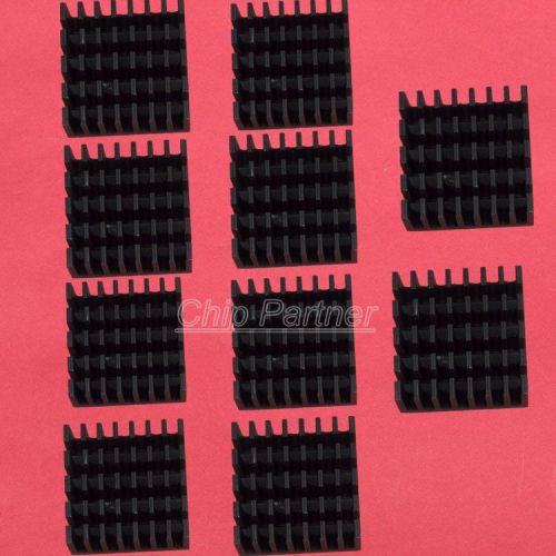 10pcs radiating fin 20x20x10mm black slot routing cpu cooling fin heat sink for sale