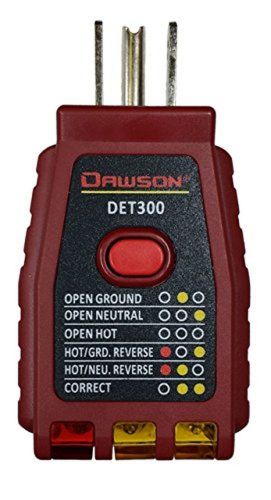 Dawson Tools DET300 3 Wire GFCI Outlet Tester