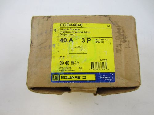 SQUARE D EDB34040   40AMP 480 VOLT  3 POLE  NEW STYLE   CIRCUIT BREAKER