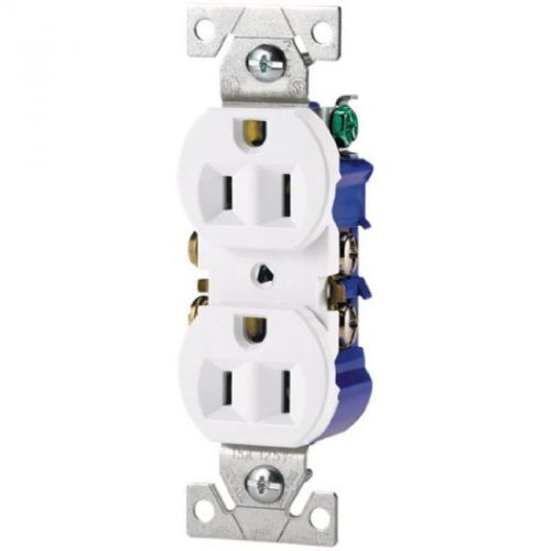 Duplex receptacle with 15-amp, 125-volt, 5-15-nema rating, white cooper 270w for sale