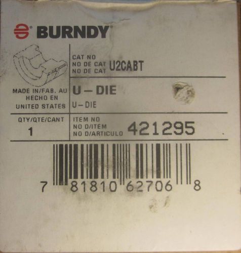 Burndy U2CABT #2 Aluminum Index 348 U Style Hydraulic Compression Tool Die
