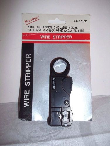 PRESTIGE WIRE STRIPPER 3 BLADE MODEL 24-7737P FOR RG-58 RG-59 RG-62 COXIAL WIRE