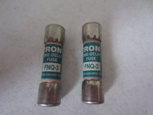 Lot of 2 Bussmann FNQ-3 Fuses 3A 3 Amps Tested