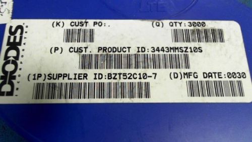300-pcs diode/rectifier zener 10v 500mw diodes bzt52c10-7 52c107 bzt52c107 for sale