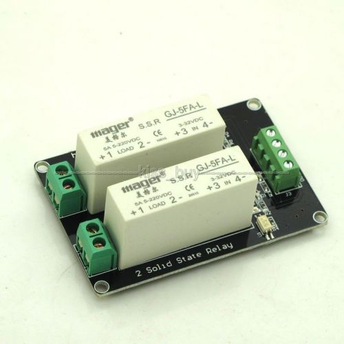 2 Channel SSR Solid State Relay high-low trigger 5A 3-32V For Arduino uno R3