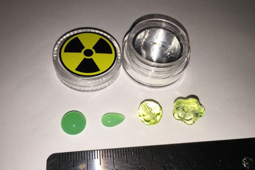 Geiger counter sample &amp; lead pig - uranium vaseline bead for sale