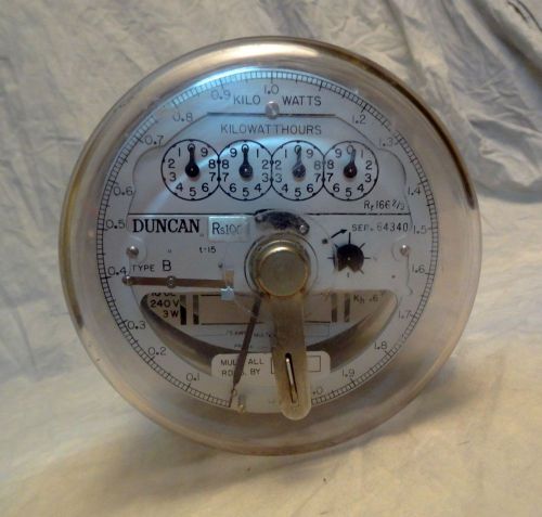 Duncan Electric Meter KiloWatt Hour
