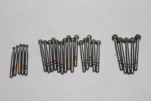 Lot of 25  premier two striper dental round burs