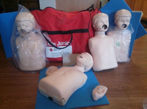 American Red Cross 4-pack Little Junior CPR mannequins with pads &amp; case