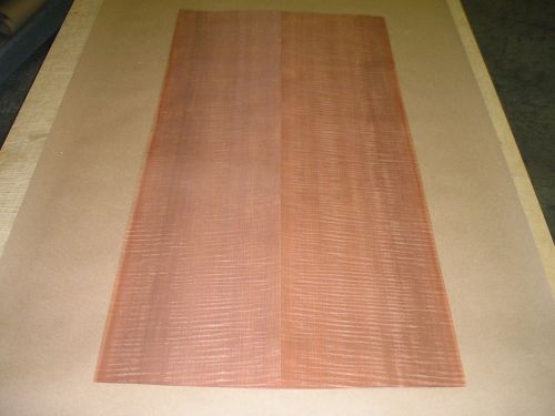 Fiddleback Makore Wood Veneer. 10 x 38, 6 Sheets.