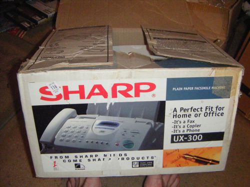Sharp UX-300 Fax Facsimile Machine with Operating Manual Works Great used little