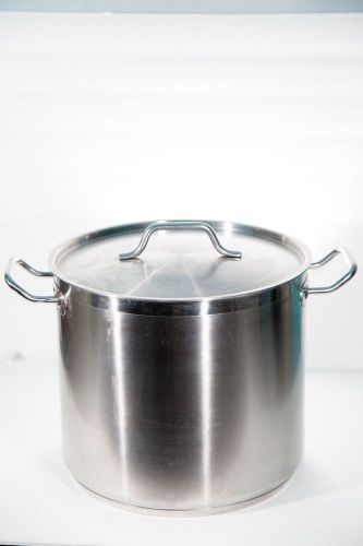 Stock Pot,20 qt, Stainless Steel Cookware Induction Ready, Update International
