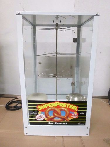 Pretzel display case model 750 - white - rotating arms - 3 tier rack - tested! for sale