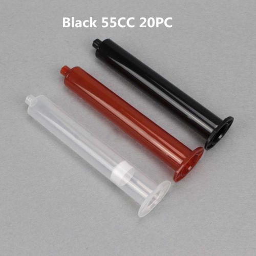 20x 55 cc syringe black smd pcb solder paste adhesive glue liquid dispenser wwu for sale