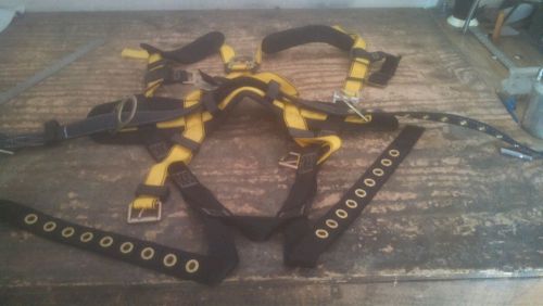 Msa workman body harness model# 10077571 with shock absorbing lanyard for sale