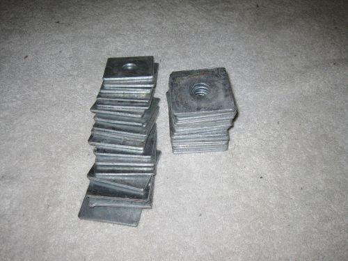 1/2&#034; x 2&#034; x 0.125 Square Plate Washer Low Carbon Steel Hot Dip Galvanized Pk 33