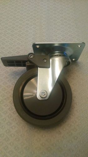 4, 4&#034; Heavy Duty Caster Wheels All Swivel with Brakes Mounting Plate, Non Mar