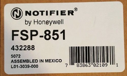 NOTIFIER FSP-851 SMOKE DETECTOR HEAD. BRAND NEW IN BOX AND NEVER BEEN OPENED