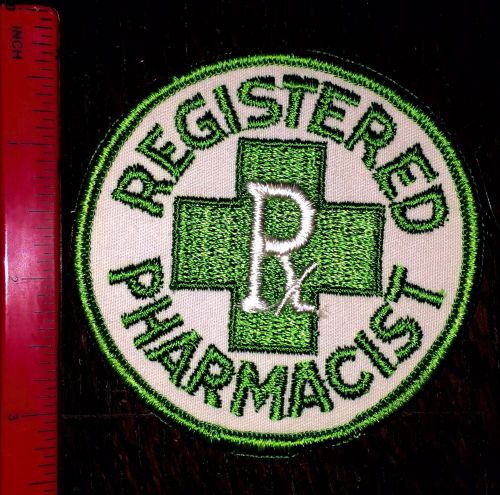 REGISTERED PHARMACIST VINTAGE 3&#034; PHARMACY PHARM D PATCH RX PRESCRIPTION DRUGS
