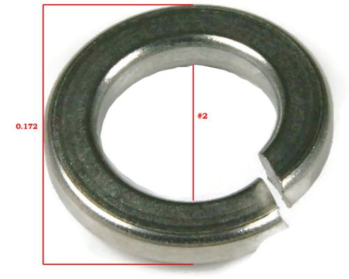 Stainless Steel Split Lock Washer #2, Quantity 125