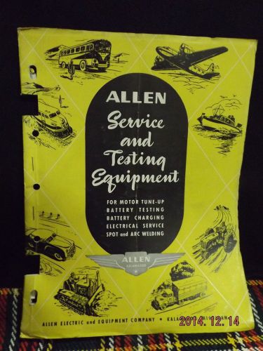Vintage1940-50&#039;s ALLEN Service and Testing Equipment Catalog Superb Photographs