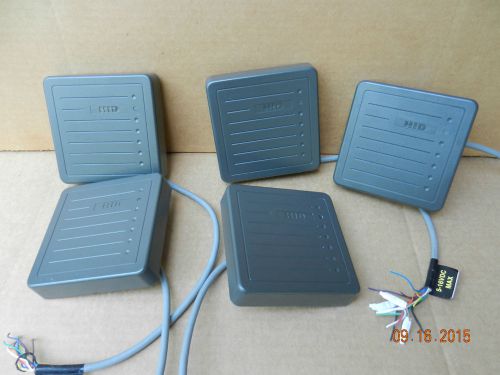 lot of (5) HID PROX PRO II 5455BGN00 5455 SECURITY BADGE SCAN PROXIMITY READER