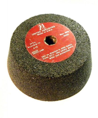 UNITED ABRASIVES 26020 A16 6&#034; X 2&#034; X 5/8-11 TYPE 11 CUP WHEEL