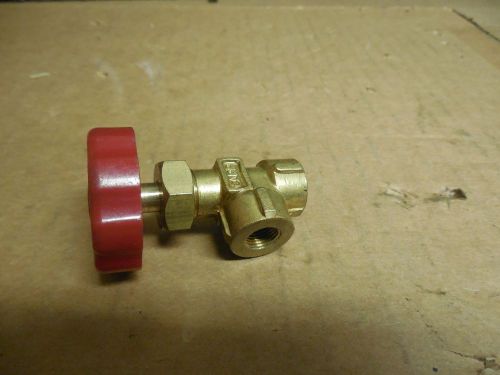 New carp brass right angle needle valve fujikinz0ku 1/8&#034; npt for sale
