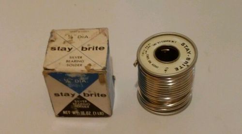 Stay brite silver bearing solder 1/8&#034;dia. 15oz. for sale