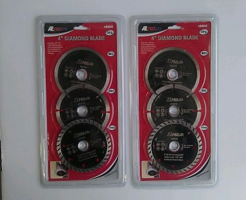 2 Sets - 4&#034; Diamond Blades (3 blades/set)