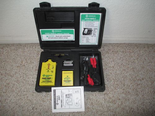 GREENLEE 2007 POWER FINDER CIRCUIT WIRE TRACER TRANSMITTER RECEIVER USA TOOL KIT