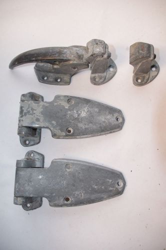 Vintage - offset icebox hinges and handle / latche for sale