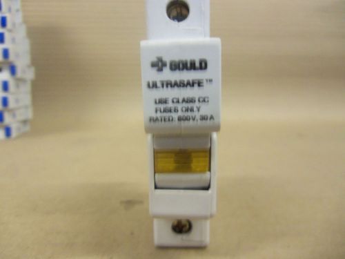 Ferraz/gould uscc1i 30 amp 600v ultrasafe 1 pole din rail fuse holder for sale