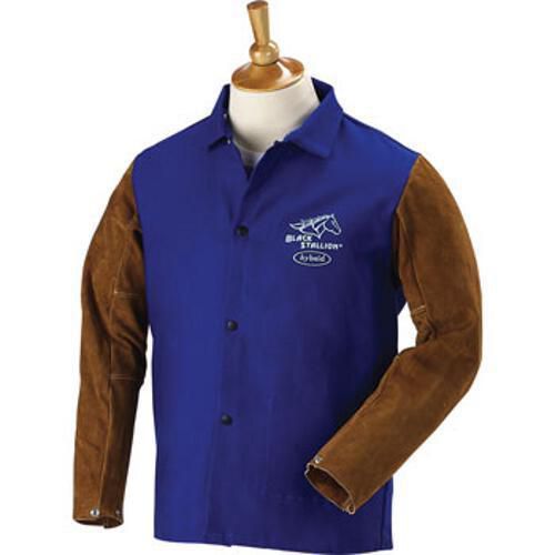 Black stallion 3x-large frb9-30c/bs 9oz 30&#034; hybrid fr cotton combo welding coat for sale