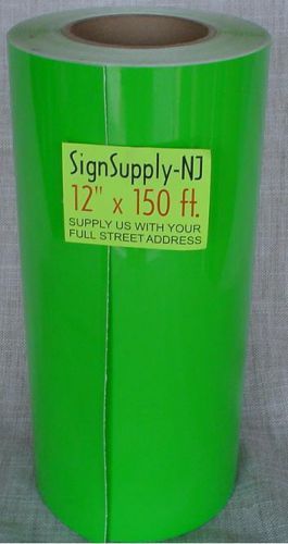 12&#034; x 50yd grass green gloss sign vinyl for cutter plotter graphics crafts new for sale