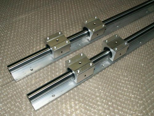 Sbr16-1550mm 16mm linear slide guide shaft 2 rail+4sbr16uu bearing block cnc set for sale