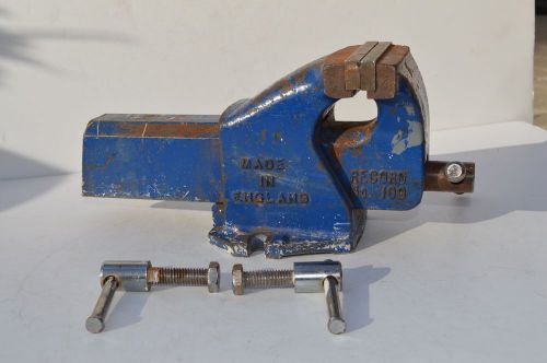 INDUSTARY GRADE HEAVY DUTY RECORD #100 METAL VISE MADE IN ENGLAND 4&#034; JAW