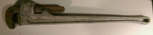 Large ridgid 836 aluminum h.d. pipe wrench 36&#034; the ridge tool co 5&#034; jaw span for sale