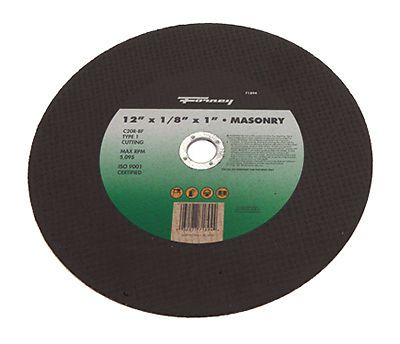 FORNEY INDUSTRIES INC 12&#034; MSNRY Cut Off Wheel