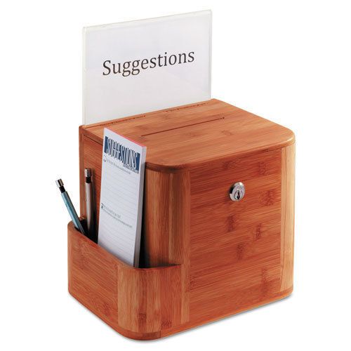 Bamboo Suggestion Box, 10 x 8 x 14, Cherry