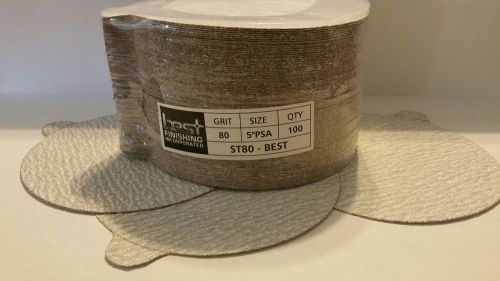 5&#034; PSA high quality adhesive backed 80 grit discs (sold in packs of 100)