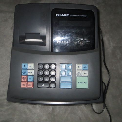 Sharp XE-A106 Electronic Cash Register w/key + Drawer key