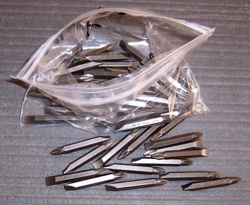 Wholesale lot of 50 pc. #2 phillips/#8-10 slotted 2&#034; double end insert bits for sale