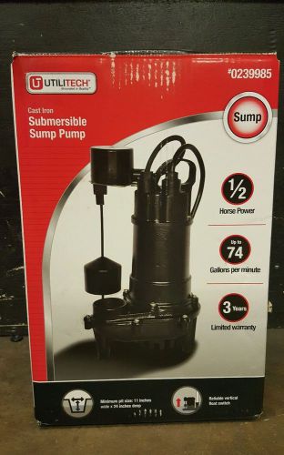 UTILITECH 1/2hp cast sump pump