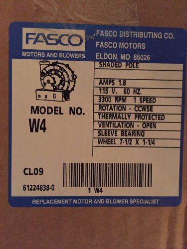 Fasco Model W4 Motor