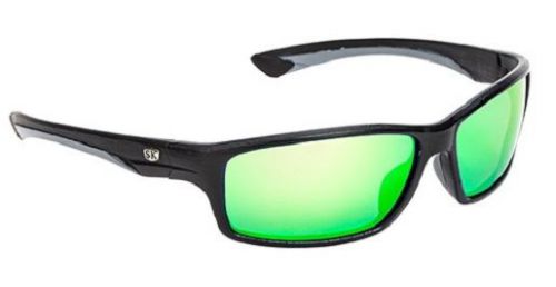 Strike King SG-SKP37 Plus Polariz Fisherman Sunglasses Black/Green (Hudson Revo)
